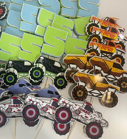 Monster Jam Cupcake Toppers