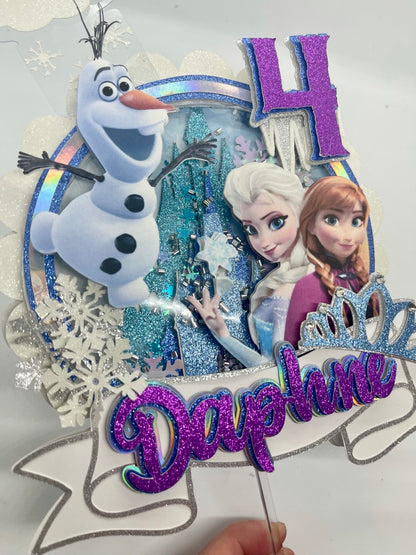 Frozen theme cake topper