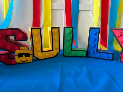 Lego Inspired 3D Letters and Numbers