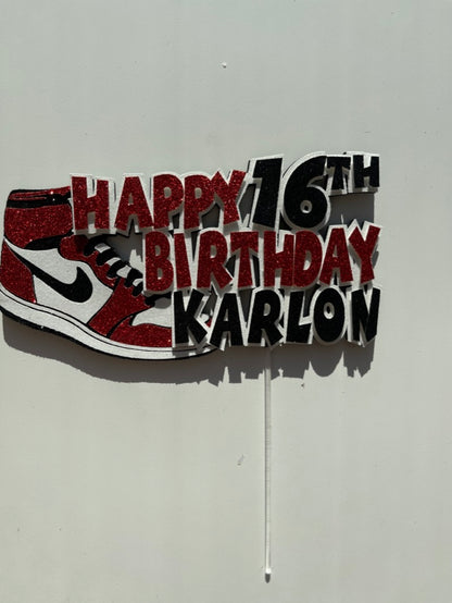 Sneaker Theme Cake Topper