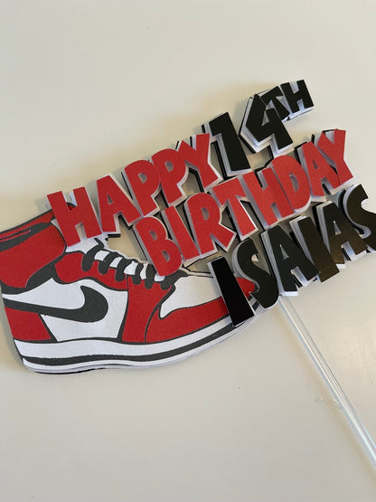 Sneaker Theme Cake Topper