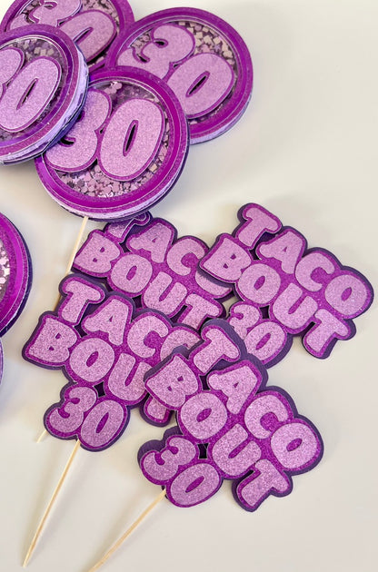 Taco Bell Theme Cupcake Toppers