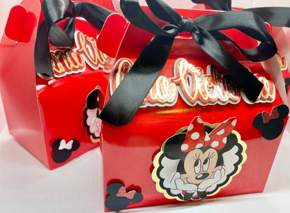 Minnie Mouse theme favor boxes