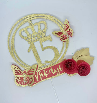 Quinceañera Cake Topper 15th Birthday