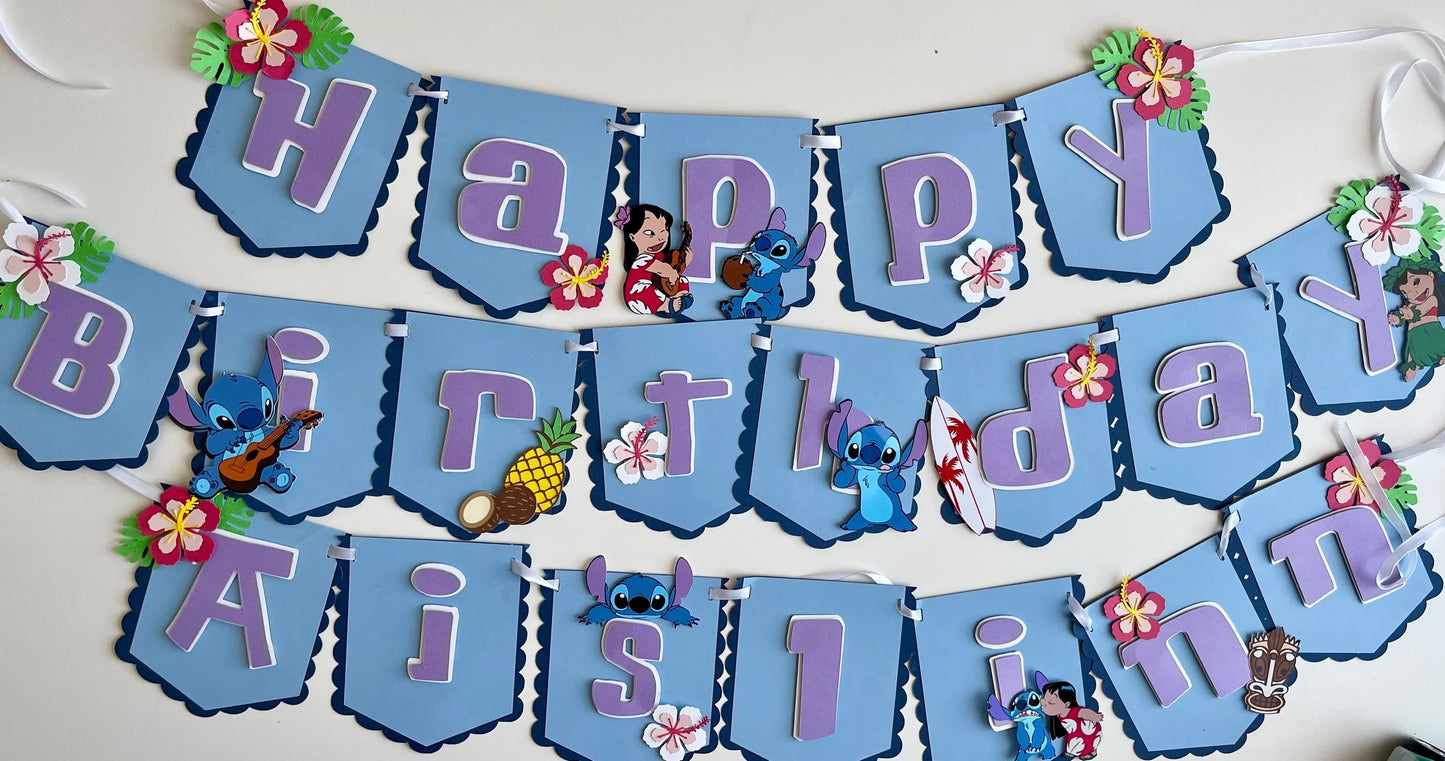 Lilo and Stitch Birthday Banner