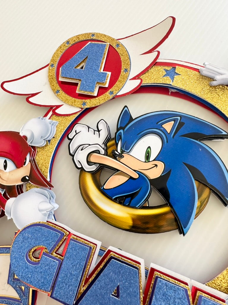 Sonic Theme Cake Topper