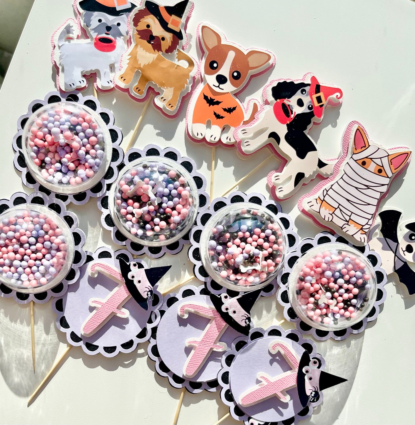 Halloween/Dog Party cupcake toppers