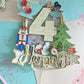 Christmas Tea Party Birthday Cake Topper