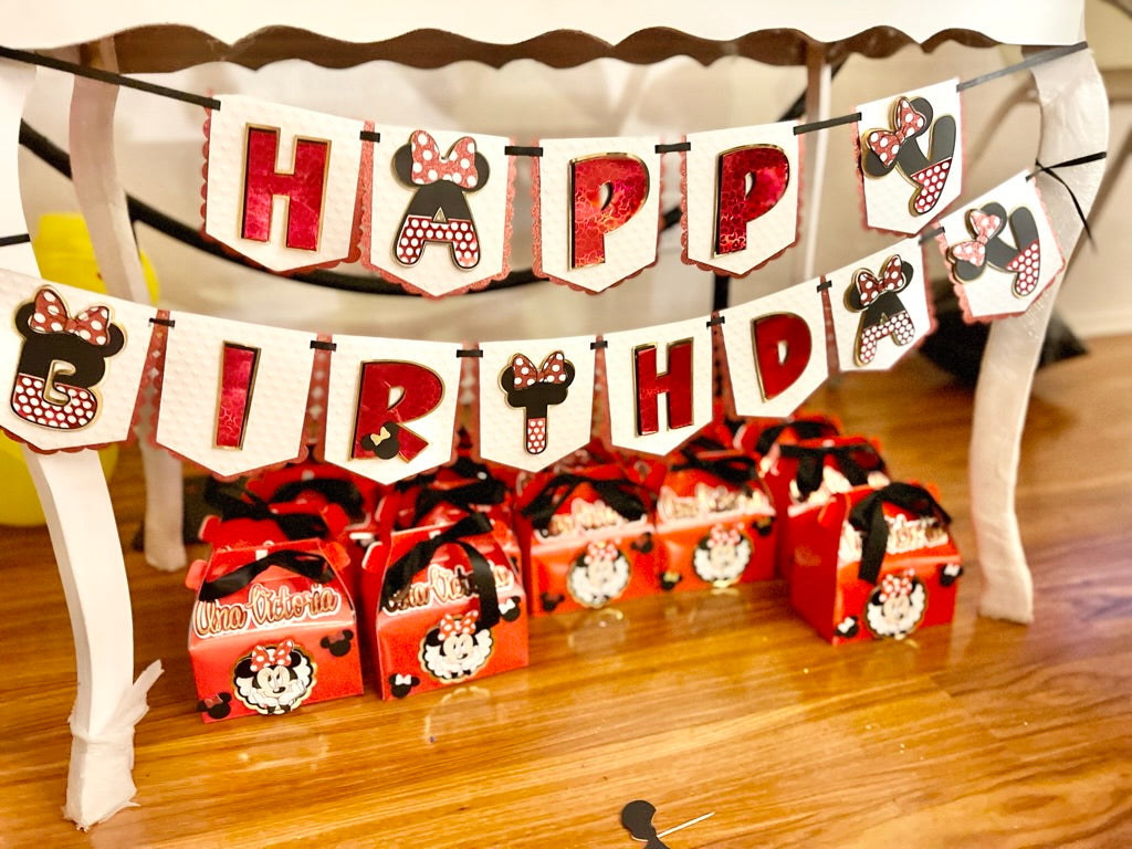 Minnie Mouse theme oh twodles birthday banner