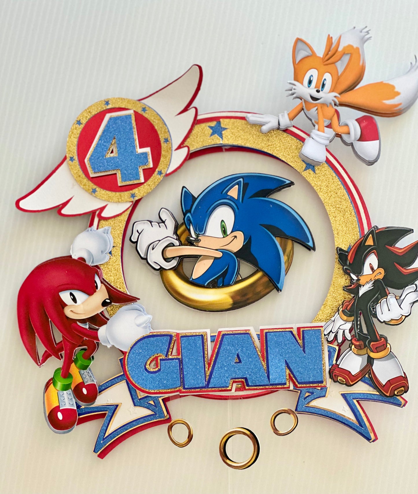 Sonic Theme Cake Topper