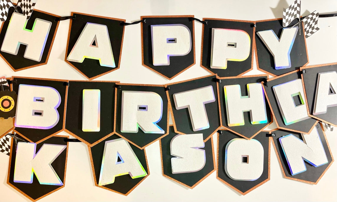 Monster Jam Theme Birthday Banner