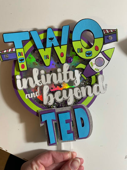 TWO infinity Cake Topper