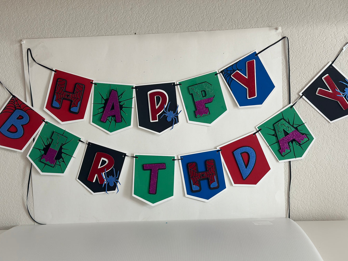 Spiderman Hulk Birthday Banner