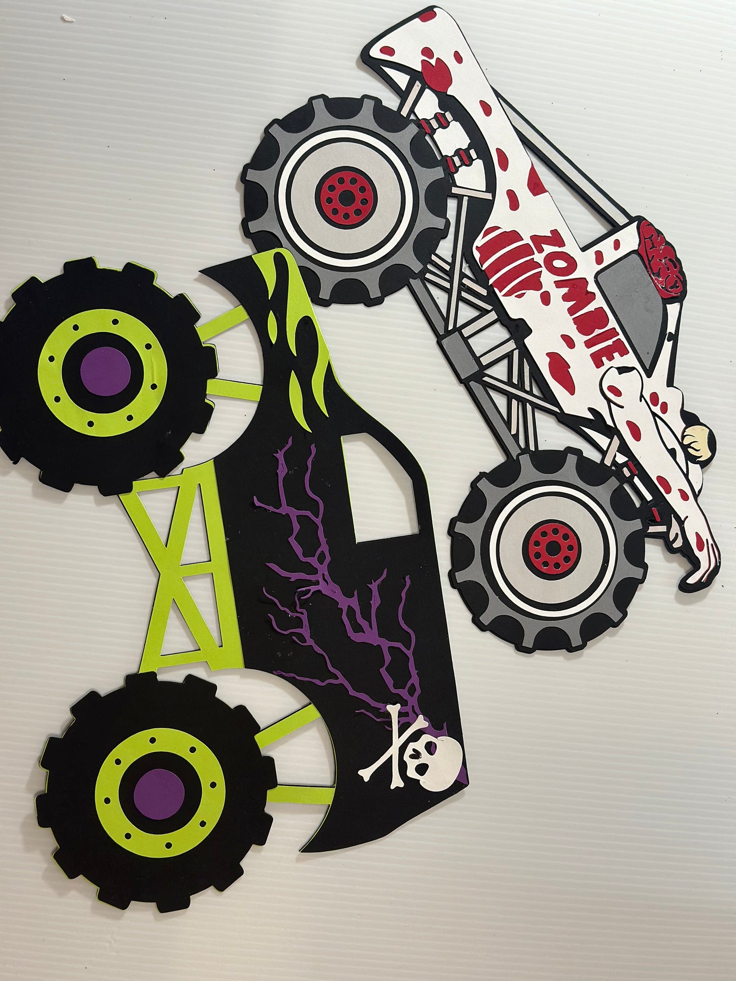 Monster Truck Party Decor Large Cutouts Backdrop