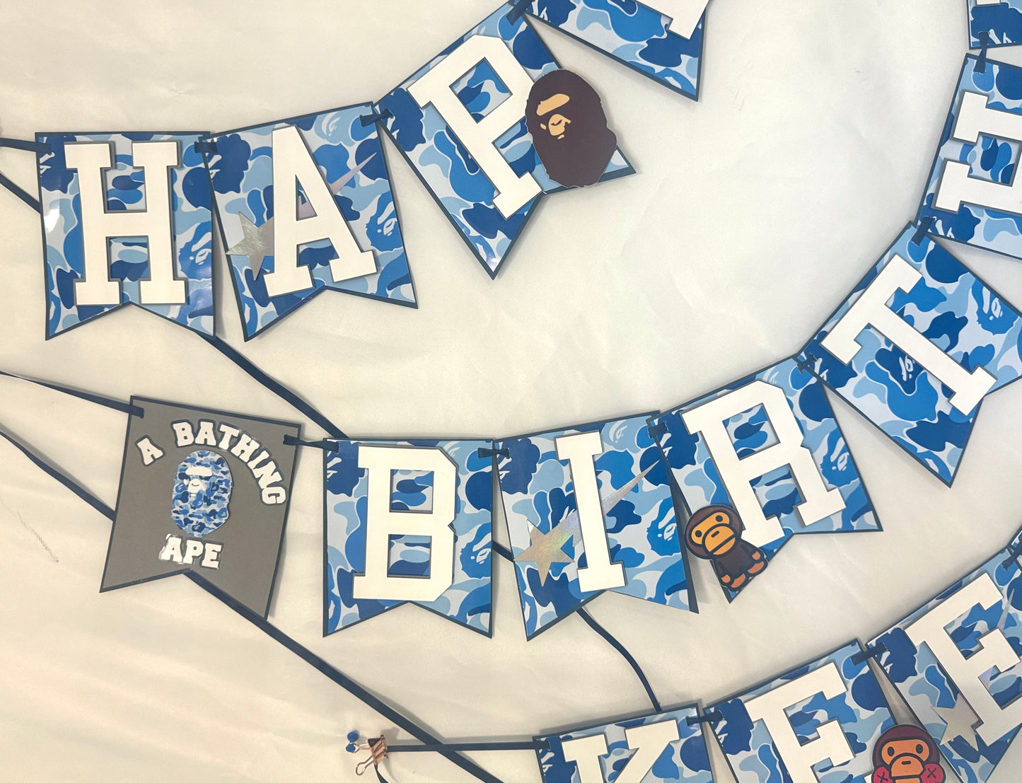 Custom BAPE Inspired Birthday Banner | Hype Streetwear Party Decor | Personalized Name & Age Banner
