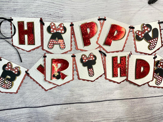 Minnie Mouse theme oh twodles birthday banner