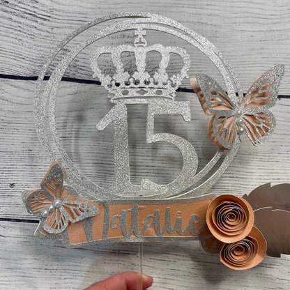 Quinceañera Cake Topper 15th Birthday