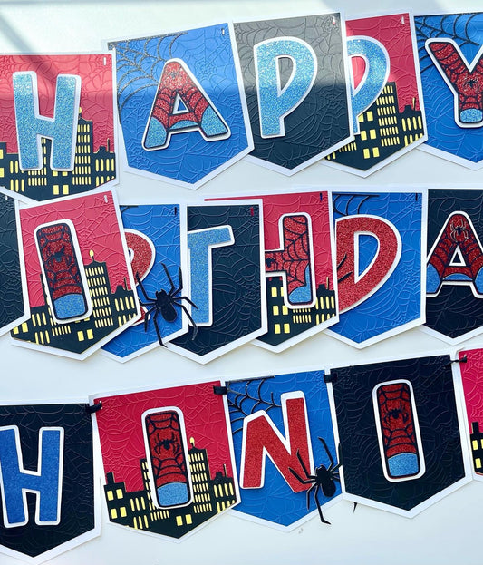 Spider-Man birthday banner