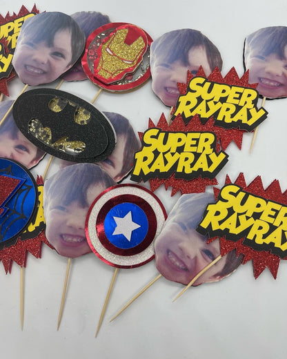 Superhero cupcake toppers