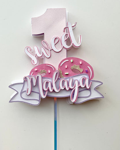 Sweet One Donut Cake Topper