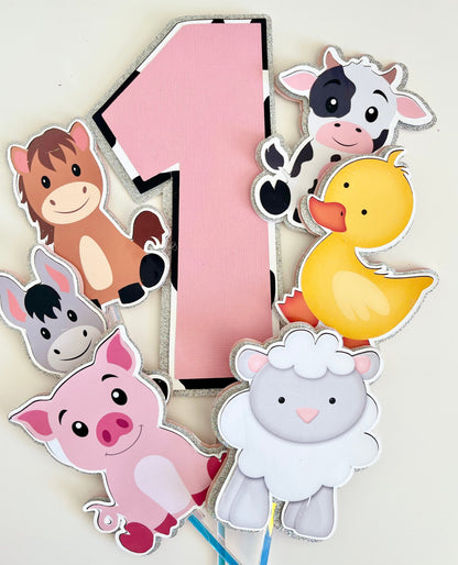 Farm Animal Cake Topper