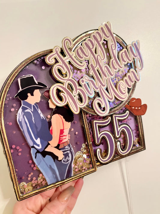 Urban Cowboy 80s movie cake topper