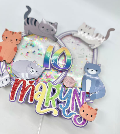 Cat Theme Cake Topper