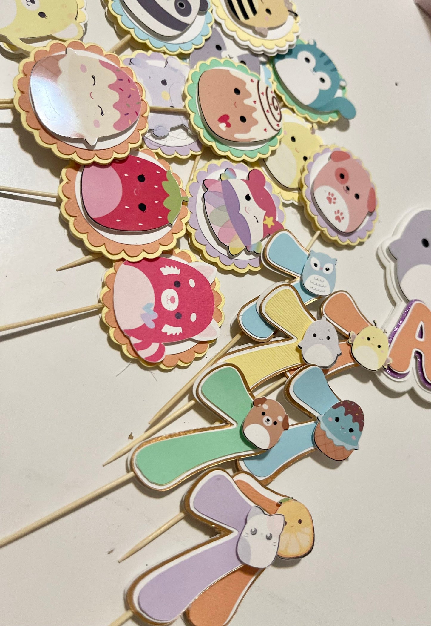 Squishmallow cupcake toppers