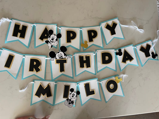 Mickey Mouse  Birthday Banner