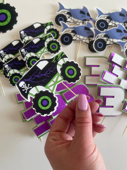 Monster Jam Cupcake Toppers