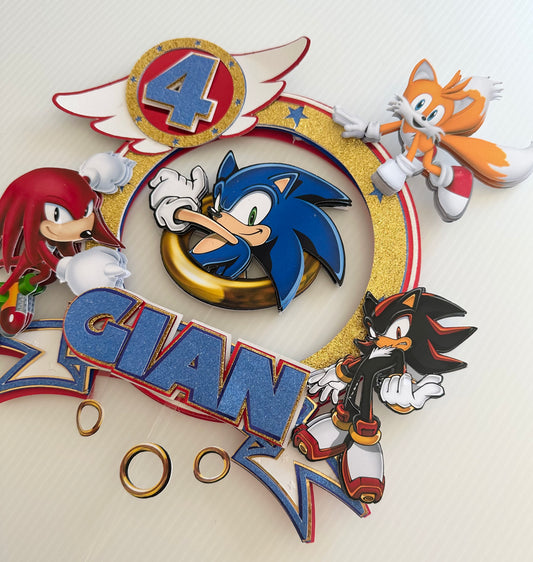 Sonic Theme Cake Topper