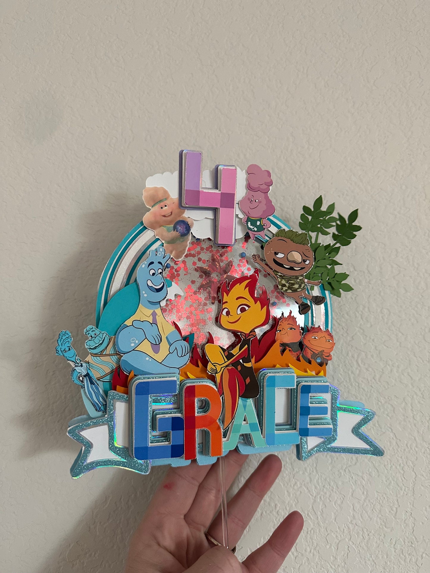 Elemental Theme Cake Topper